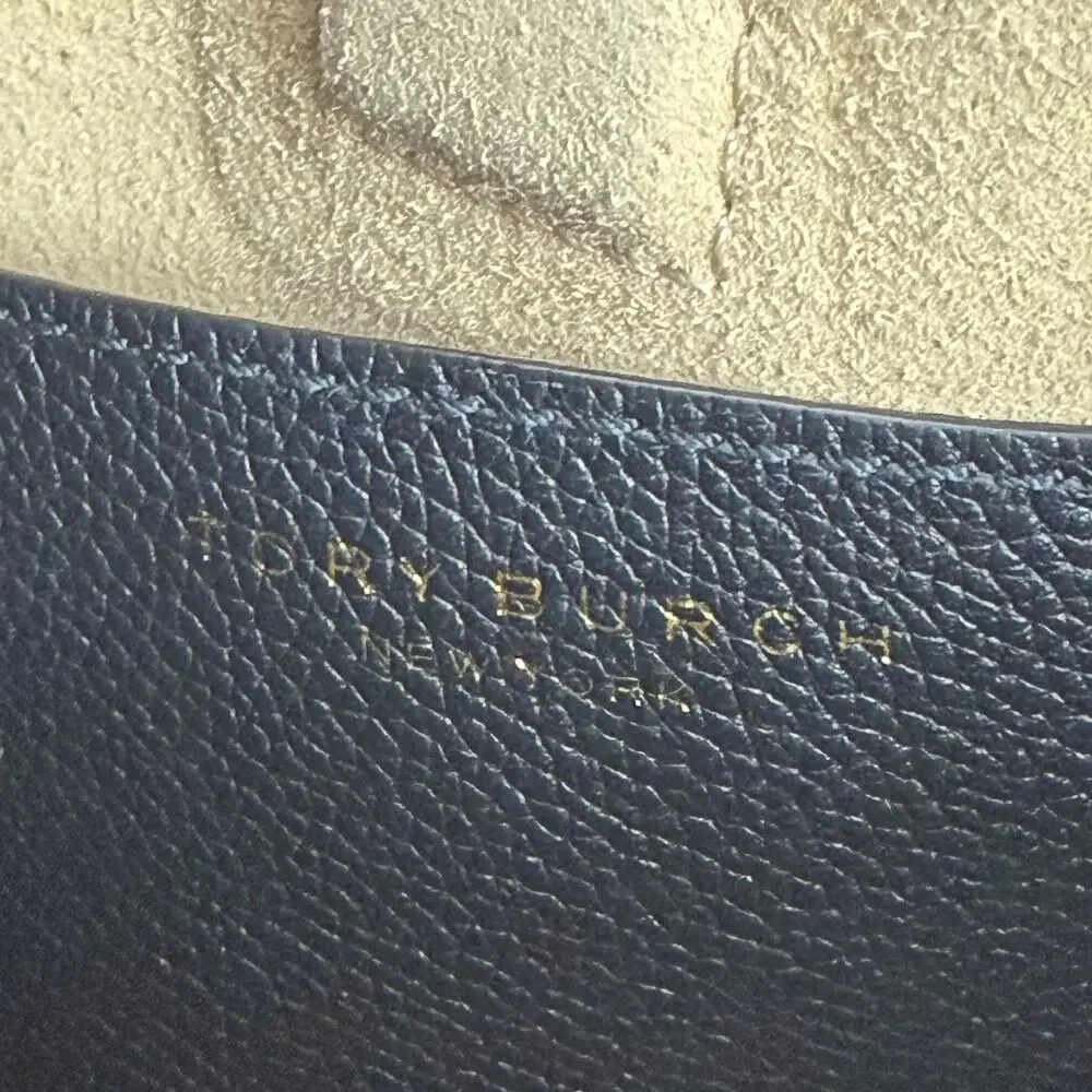 Tory Burch Romy Bucket Bag Black Pebble Leather